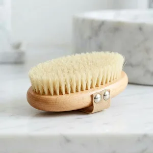 Brosse de massage corporelle anticellulite en bois à poils de sanglier