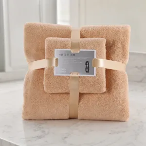Ensemble de 2 serviettes de bain douces ultra absorbantes