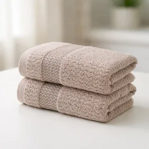 Lot de 2 serviettes de bain en coton doux super absorbantes
