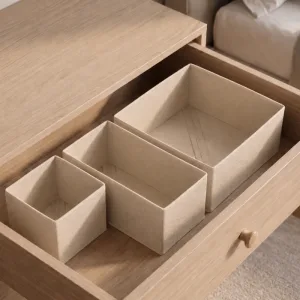 Lot de 3 boîtes de rangement pour sous-vêtements en non-tissé