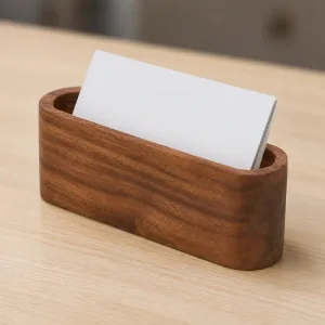 Porte-cartes de visite en bois