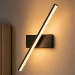 Applique murale LED moderne en aluminium à bande réglable avec lumière chaude