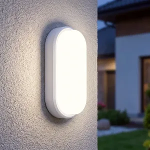 Applique murale LED ovale minimaliste blanc froid