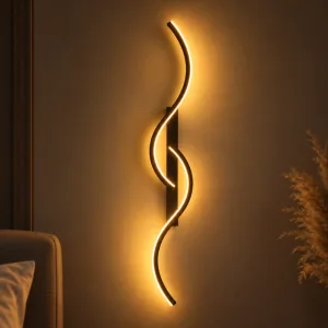Applique murale LED moderne incurvée en aluminium