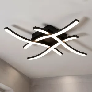 Lustre moderne à montage affleurant avec plafonniers LED