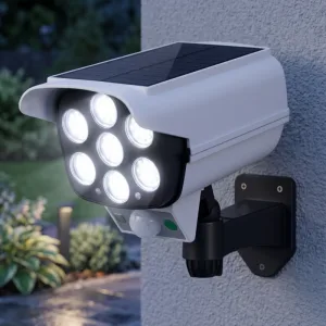 Lampe extérieure étanche à énergie solaire, simulation de surveillance, détecteur de mouvement, télécommande