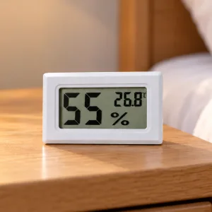Thermomètre numérique LCD d’intérieur avec hygromètre et station météo