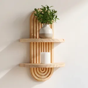 Étagère murale en bois porte-plante pour décoration intérieure