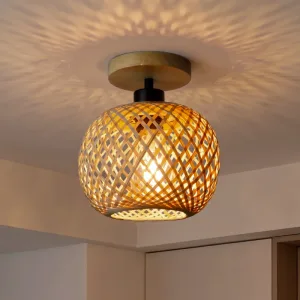 bamboo rattan pendant light