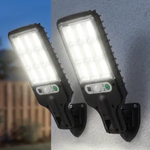 Lot de 2 lampes d’extérieur solaires murales avec détecteur de mouvement, étanches