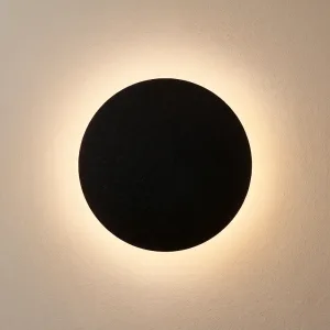 Applique murale LED ronde élégante en aluminium à lumière chaude