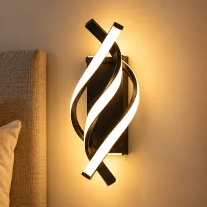 Applique murale LED élégante en aluminium courbé et réglable