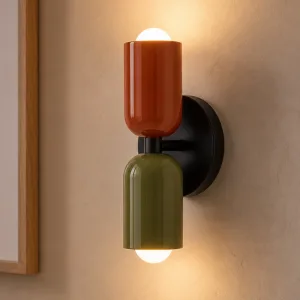 Applique murale LED nordique moderne macaron à éclairage vers le haut et le bas