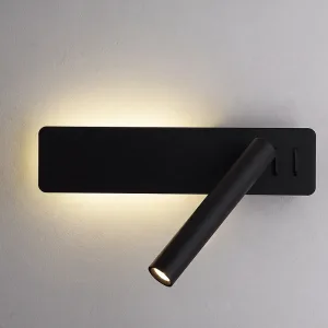 Applique de chevet murale en aluminium avec lumières LED réglables