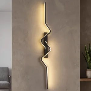 Appliques murales LED réglables modernes en aluminium incurvé