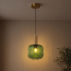 Suspension plafonnier moderne en verre pour ampoule LED, lustre simple