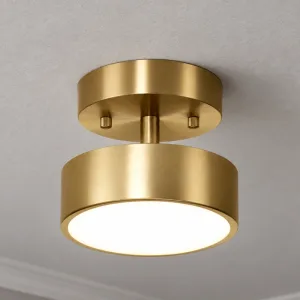 Lustre rond moderne minimaliste avec plafonniers LED rotatifs