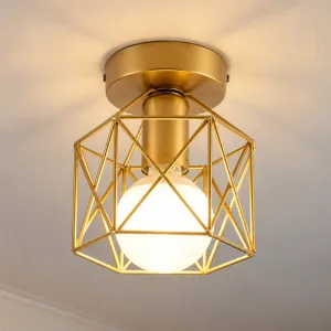 Plafonnier LED moderne rond semi-affleurant à un seul lustre