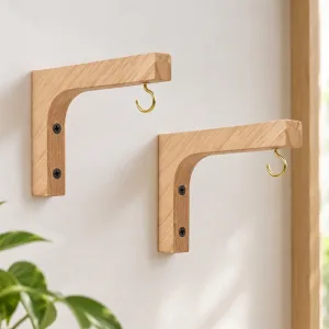 wooden hanging plant holder, wooden plant hanger