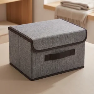 Boîte de rangement organisatrice en tissu non tissé avec couvercle